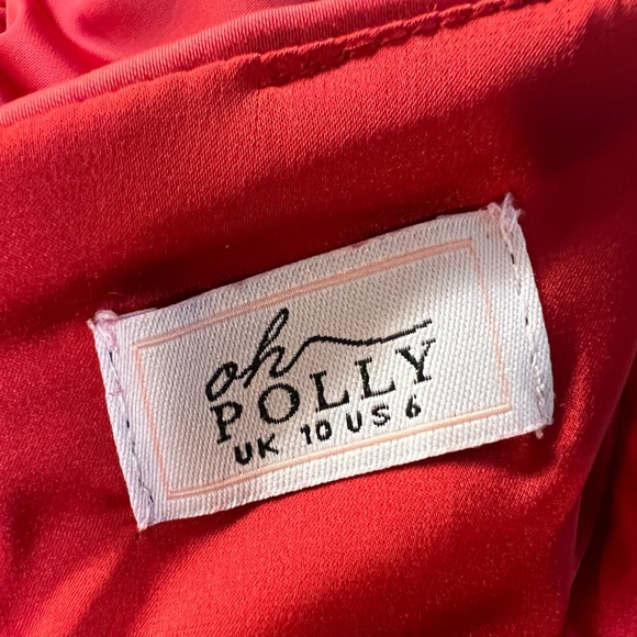Oh Polly Red Satin Ruched Stretchy All For You Mini Bodycon Dress US 6 (UK 10) - Picture 8 of 10